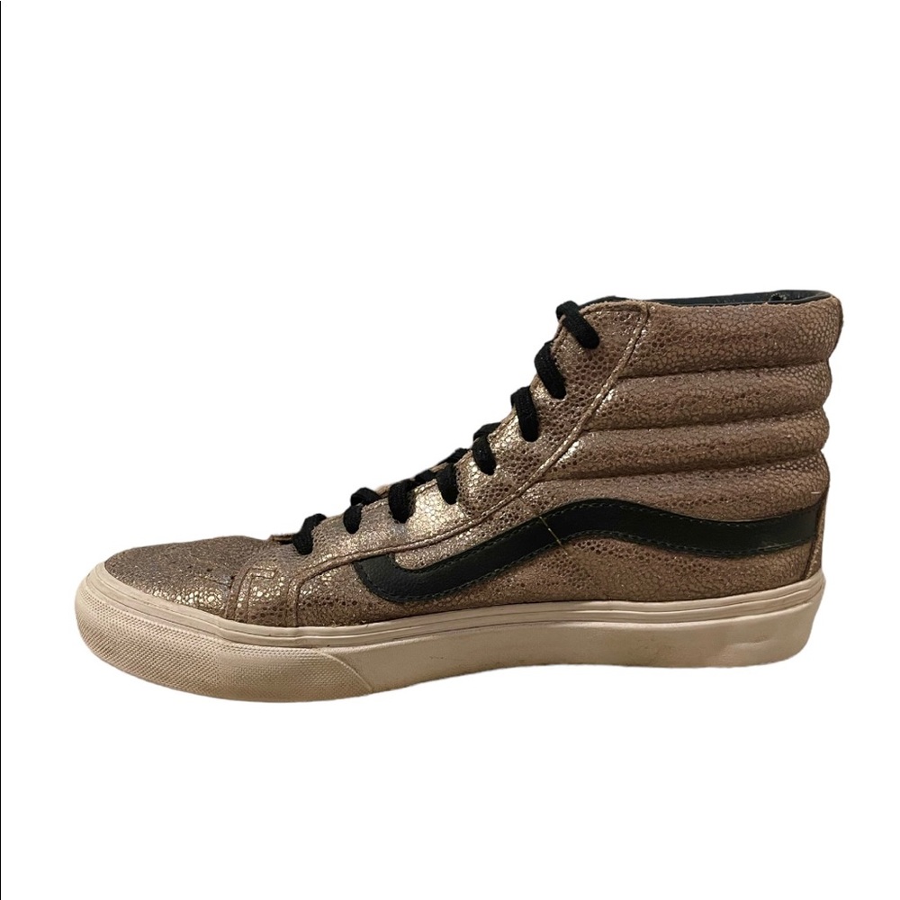 Sparkly Gold High Top Vans